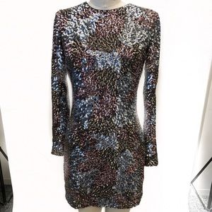 Dress The Population “Natasha” mixed metal dress